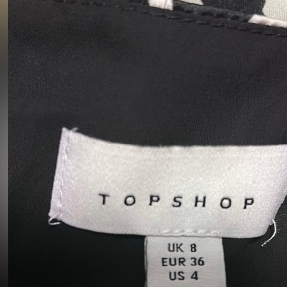 TOPSHOP Women”s Primary Floral In Black Tiered  Midi Dress Size 4 - Picture 10 of 14